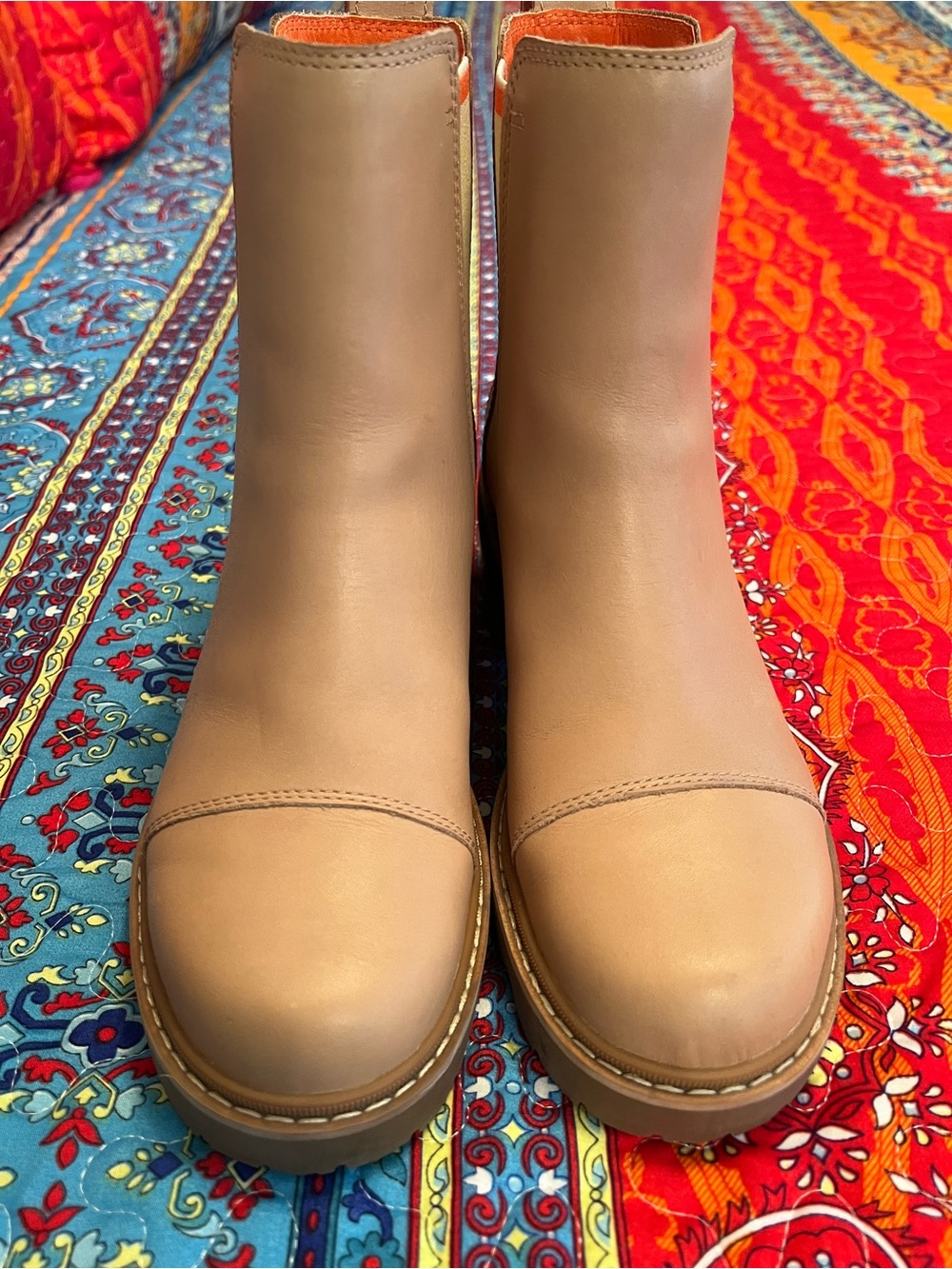 Sorel Women's Light Tan Leather Ankle Booties